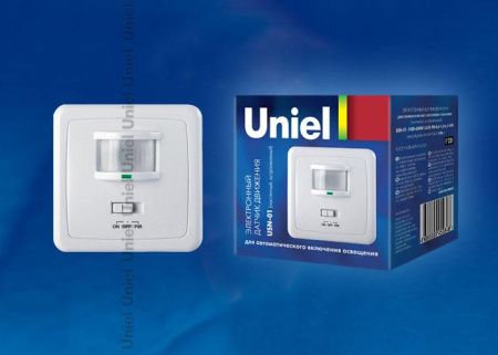 Датчик движения Uniel USN-13-360R-1200W-3LUX-12M-0,6-1,5m/s-WH