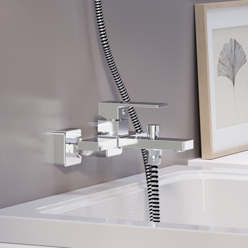 Смеситель для ванны и душа Damixa Gala 531000000 настенный хром без термостата - фото 3