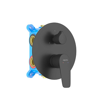 Смеситель для душа Aquatek БЕТТА AQ1147MB встраиваемый в стену черный матовый без термостата