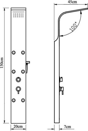 Душевая панель Aquanet Galaxy 00209998 настенная цвет хром
