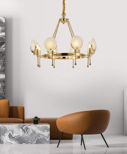 Люстра подвесная Lumina Deco Montego (Монтего) LDP 8010-8 F.GD - фото 4