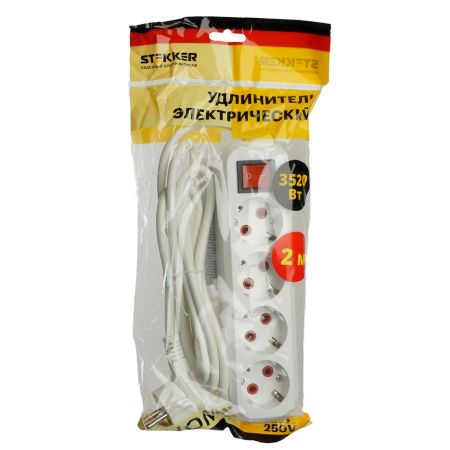 Удлинитель четырехместный Stekker Home (Хоме) 49358