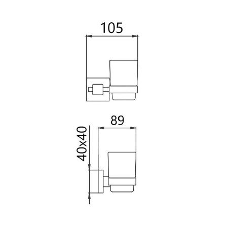 Стакан Maretti Umbria Black UMB541P45