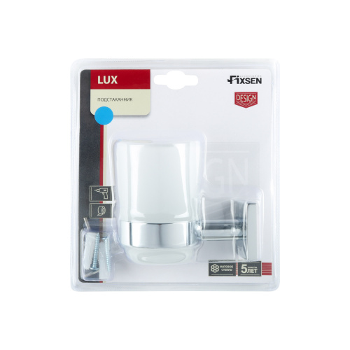 Стакан для зубных щеток Fixsen Lux chrome FX-15006 - фото 4