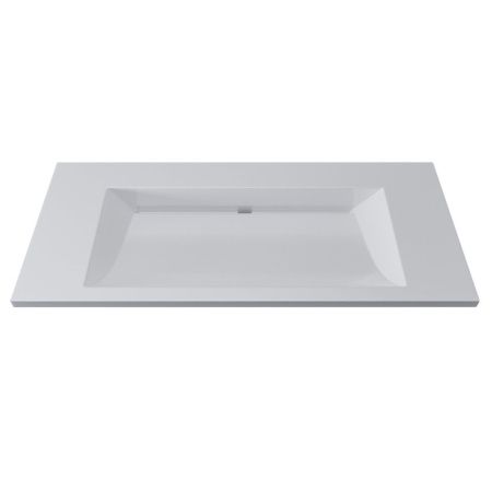 Раковина из искусственного камня Uperwood Infinity RInfinity100wg0 100х50 полувстраиваемая цвет белый