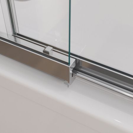 Душевая шторка на ванну Cezares SLIDER SLIDER-VF-11-90/150-C-Cr 90х150 стекло прозрачное профиль хром ориентация универсальная