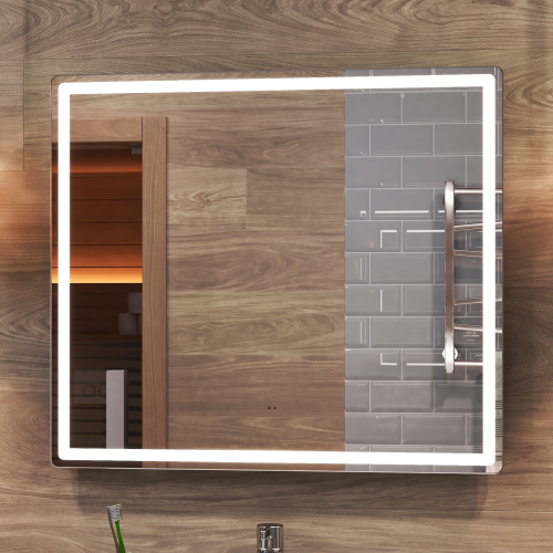 Зеркало с подсветкой VIGO Geometry Comfort 62 79х70 цвет белый - фото 2