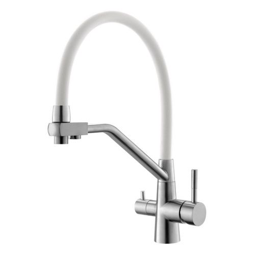 Смеситель для кухни Esko Kitchen K25 W на мойку нержавеющая сталь - фото 2