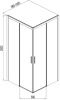 Душевой уголок Aquanet Pleasure AE60-S-100x100U-BT 100х100 стекло прозрачное профиль черный без поддона