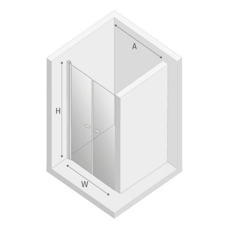 Душевая дверь New Trendy NEW SOLEO Black D-0250A 170х195 стекло прозрачное профиль черный