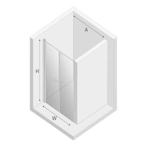 Душевая дверь New Trendy NEW SOLEO D-0125A 90х195 стекло прозрачное профиль хром глянцевый - фото 3