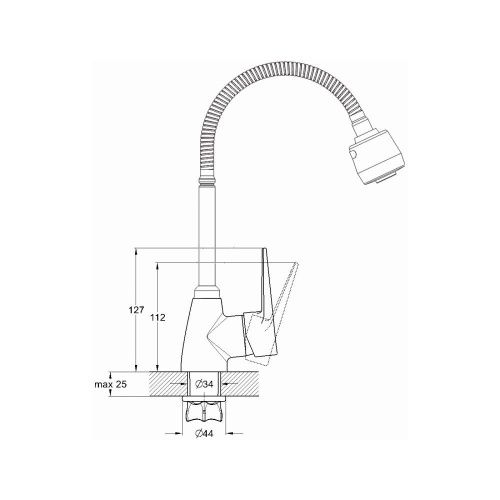 Смеситель для кухни G.Lauf ZOP ZOP4-E045 на столешницу хром - фото 3