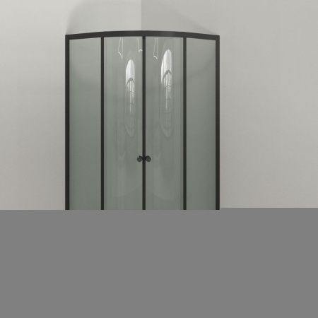 Душевой уголок Orange E01-090TB 90х90 стекло прозрачное профиль черный с поддоном