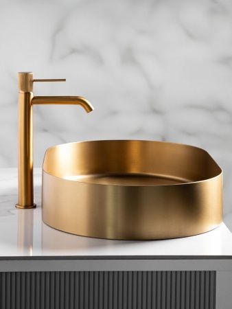 Раковина из нержавеющей стали AltroBagno Eterno AltroBagnoEterno001025OrSp 60х40 накладная цвет золото