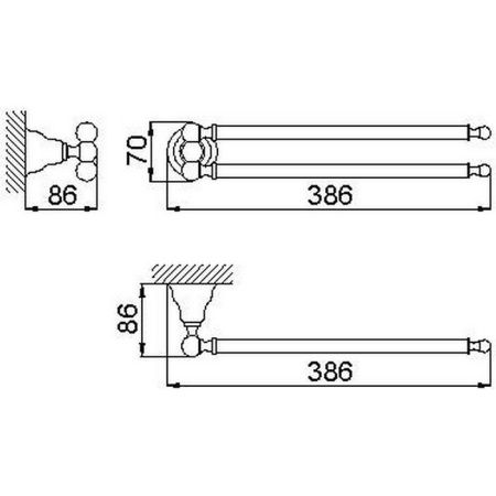 Полотенцедержатель Cisal Croisette 4016.01H.AC