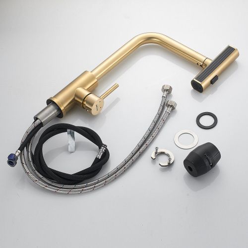 Смеситель для кухни Shevanik S263G на мойку золото - фото 4