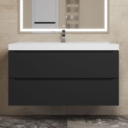 Тумба под раковину Uperwood Tanos 291020234 100х50 подвесная цвет черный