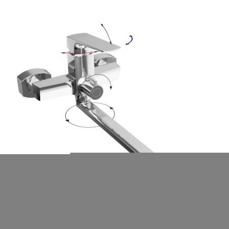 Смеситель для ванны Tokito SENDAL TOK-SEN-1015 настенный хром