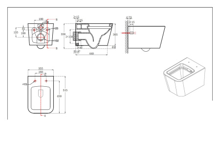 Унитаз подвесной Bravat Manno C21201UW-RUS белый с сиденьем микролифт безободковый каскадный смыв
