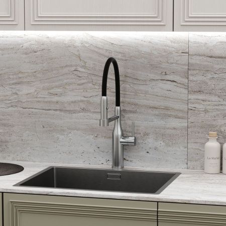 Смеситель для кухни Sancos Pride SC4011BNG на мойку нержавеющая сталь