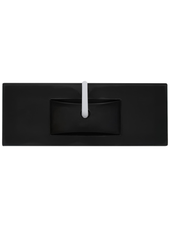 Раковина из сантехнического фаянса WeltWasser WW SK 10000005569 50 см встраиваемая цвет черный 1 отверстие под смеситель