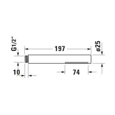 Душевая лейка Duravit Showers UV0640001046 цвет черный