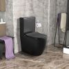 Унитаз напольный с бачком Cerutti SPA CT9866 черный с сиденьем микролифт безободковый каскадный смыв