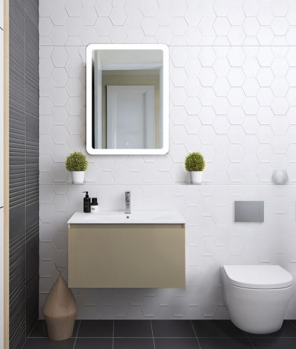 Тумба под раковину Art&Max Latina AM-Latina-800-1C-SO-BGM 80х50 подвесная цвет бежевый - фото 3