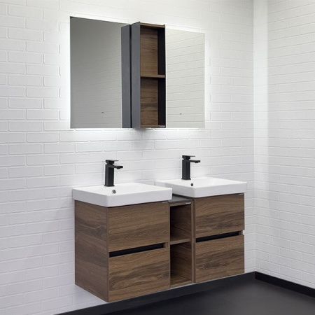 Тумба с раковиной Comforty Дартфорд 00-00013690CF 110х50 подвесная цвет коричневый