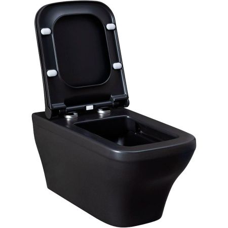 Чаша унитаза подвесная Allen Brau Infinity 4.21011.31 цвет черный без сиденья безободковая каскадный смыв