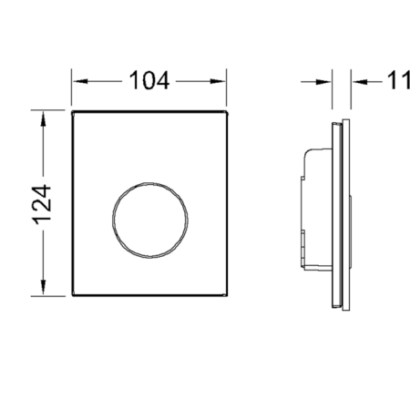 Клавиша смыва механическая Tece TECEloop 9242653 цвет хром/зеленый