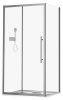 Душевой уголок Esbano FLEX ESOGF119PSGM 110х90 стекло прозрачное профиль оружейная сталь без поддона