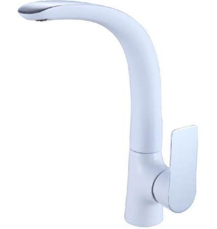 Смеситель для кухни Aquanet Arctic AF520-41СW на мойку белый/хром