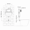 Встраиваемый смывной бачок с клавишей смыва WasserKRAFT  10TLT.031.ME.WH03