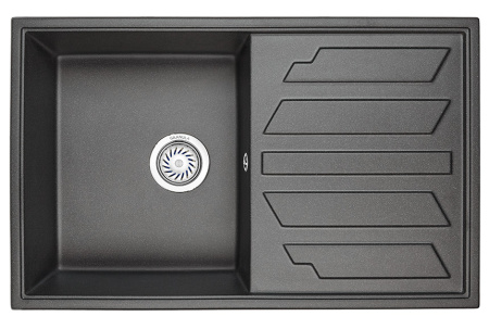 Кухонная мойка Granula 8002, ЧЁРНЫЙ 79х50 цвет черный поверхность матовая