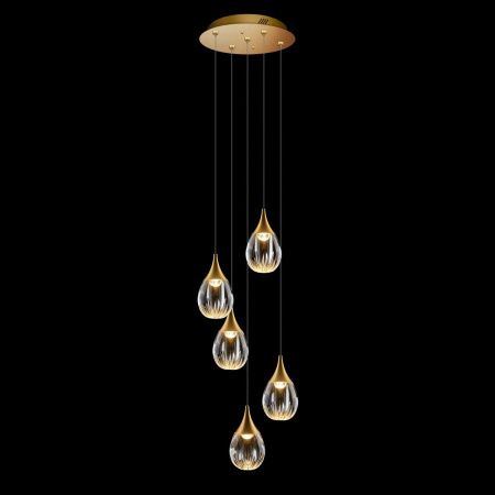 Светильник потолочный Delight Collection Stilla (Стилла) MD24001004-5A gold/clear