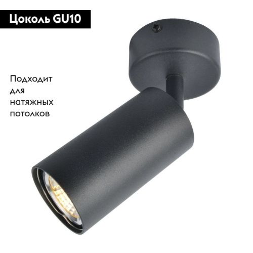 Спот Arte Lamp Aquarius (Акуариус) A3216PL-1BK - фото 2