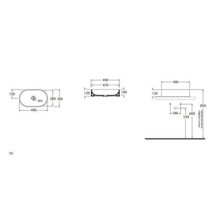 Раковина из сантехнического фаянса Azzurra Lavabi arredo LALA04930000BI/(OV49bi)*0 50х30 накладная цвет белый