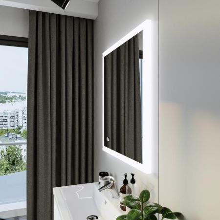 Зеркало с подсветкой Бриклаер 4627125414374 80х90 подвесное