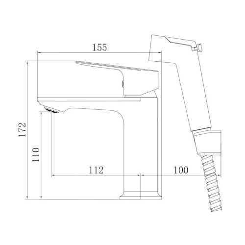 Смеситель Voda Shore SHR27H на раковину хром - фото 3