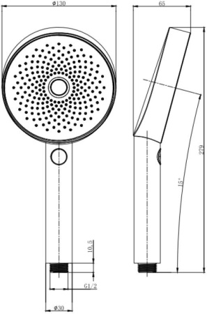 Душевая лейка Allen Brau Priority 5.31B20-BN никель