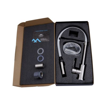 Смеситель для кухни Fashun A54511-12 на мойку серый/сатин