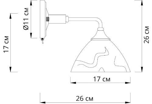 Бра Arte Lamp MATTHEW (МАТТХЕВ) A5032AP-1BR - фото 2