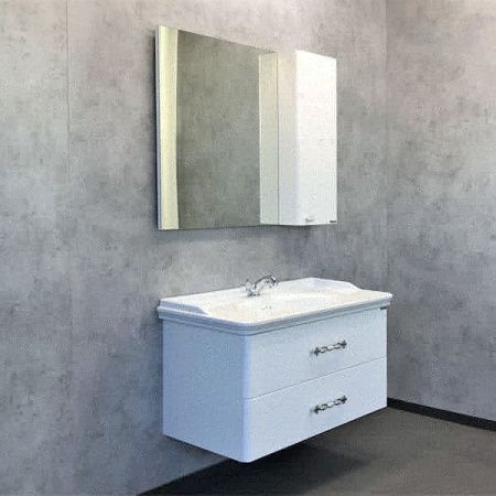 Тумба с раковиной Comforty Неаполь 00004139025CF 100х50 подвесная цвет белый