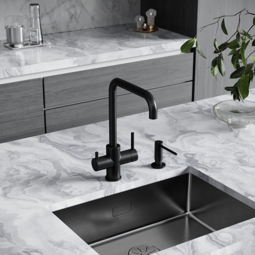 Смеситель для кухни Sancos Vela SC4013MB на мойку черный - фото 2
