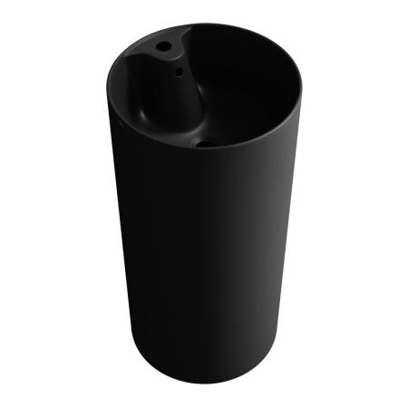 Раковина из сантехнического фарфора Wellsee Callipy Art 32890300S 40х40 напольная цвет черный 1 отверстие под смеситель