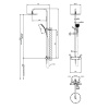 Душевая стойка Gessi Minimalistic Shower 35175#246 настенная золото