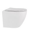 Унитаз приставной Abber Bequem AC1111 белый с сиденьем микролифт безободковый каскадный смыв