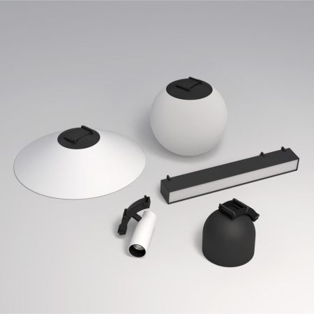 Трековый однофазный светильник Denkirs Belty spot (Белты спот) DK5546-BW+BK