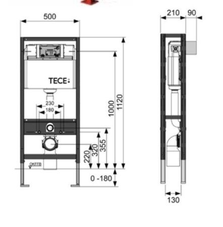 Инсталляция для унитаза Tece TECEprofil 9500393